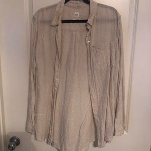Linen long sleeve button up